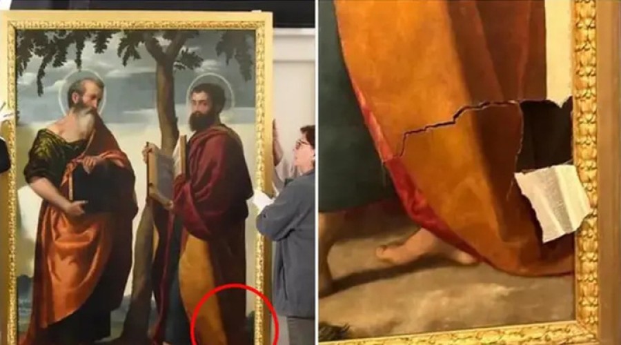 Посетительница музея в Италии испортила картину Брешиа